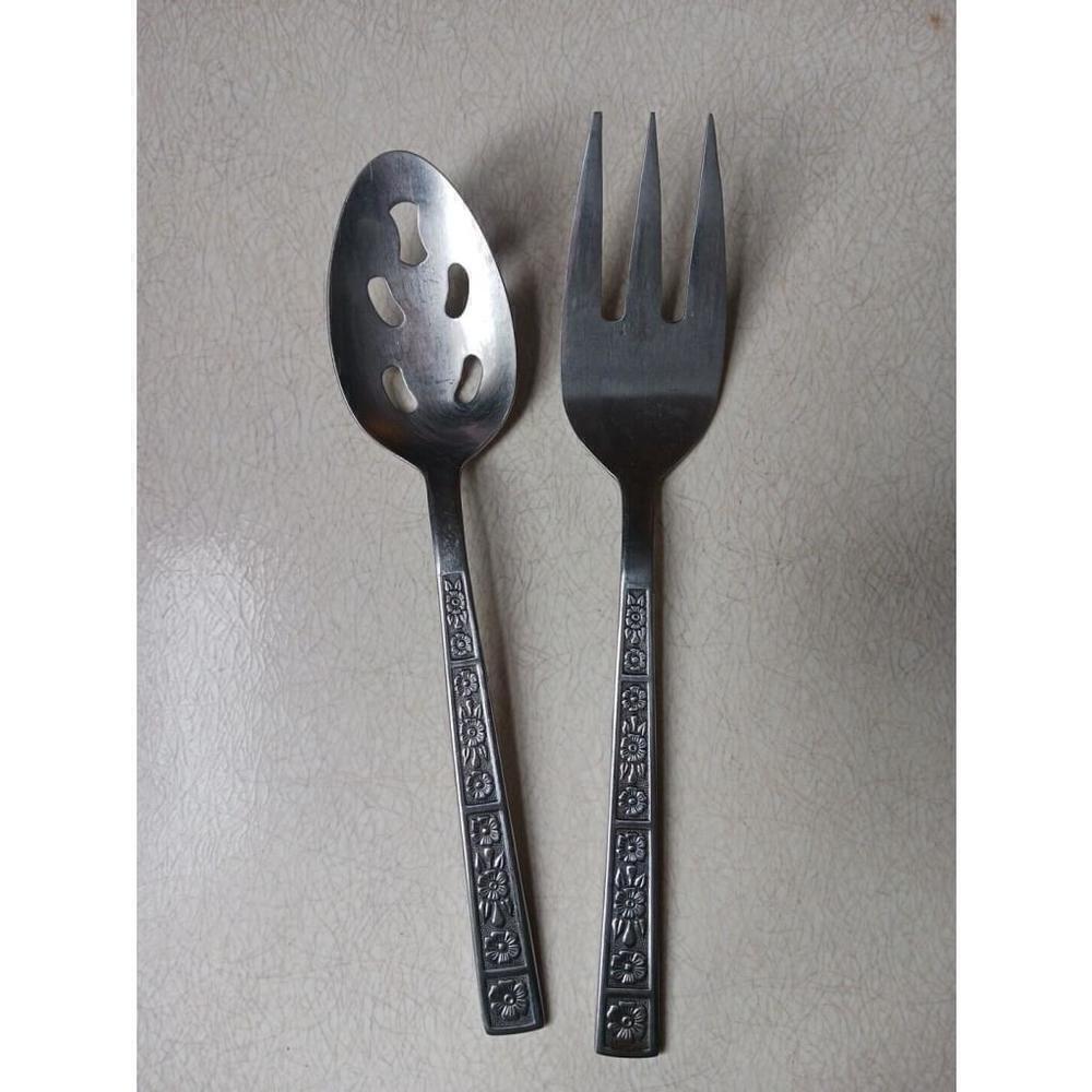 Imperial Stainless Steel Daisy Floral Spoon and Fork MCM